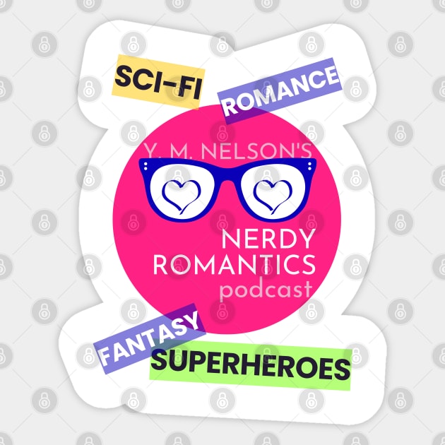 Nerdy Romantics Podcast Topics - Dark letters Sticker by Nerdy Romantics Fan Shop*
